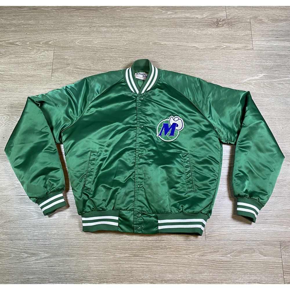 Vintage Authentic Chalk Line Dallas Mavericks NBA Satin Jacket Men's Size LARGE